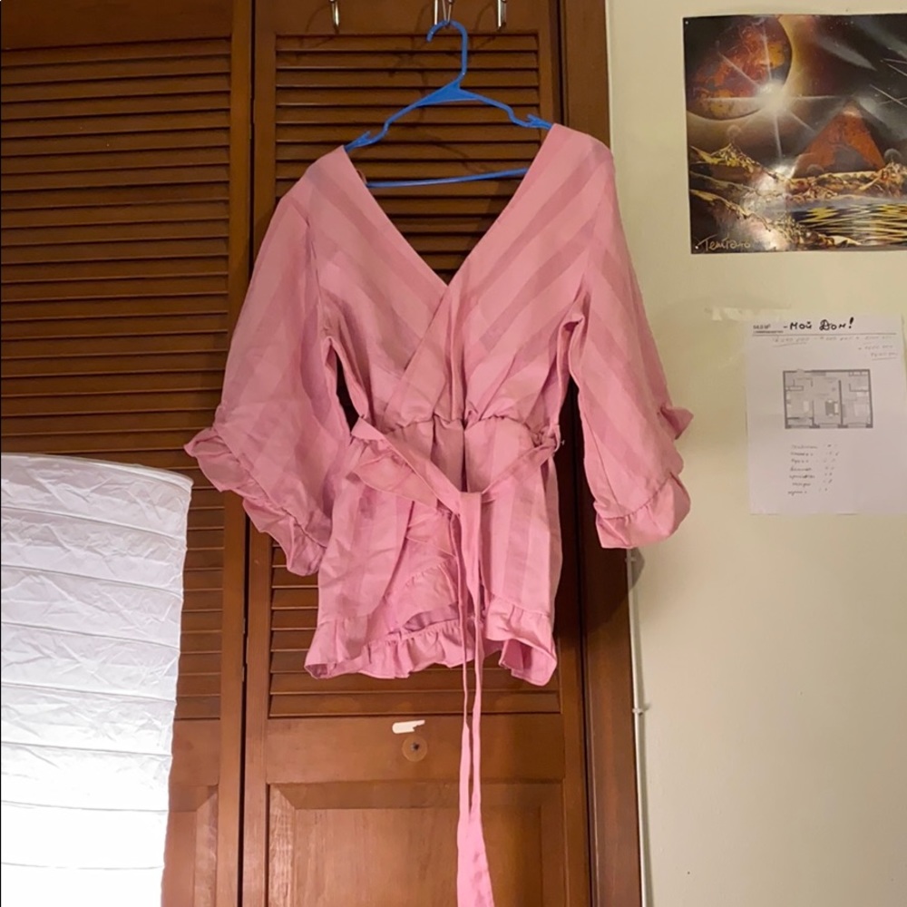 Pink stripe blouse from River Island